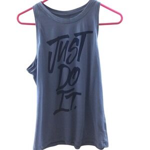 SALE Nike Dri Fit Just Do It Tank Top Blue Athletic Sleeveless Women's Medium
